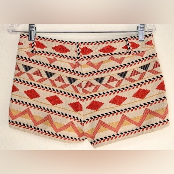 BB Dakota Anita Aztec Pattern Jacquard Textured Shorts Womens Sz 4 Boho Festival - Picture 4 of 7
